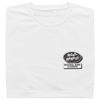 Folded white t-shirt with Night Market restaurant logo on the front